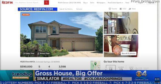 흉가의 외관. CBS 캡처