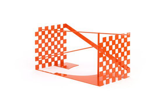 영국의 예술가이자 디자이너, 사무엘 로스의 작품. 남성복 브랜드 '어 콜드 월'의 디자이너로 가장 잘 알려져있다. 단순하면서도 추상적 모션 형태로 트렁크의 형상을 확장해 보여준다. 사진 루이비통