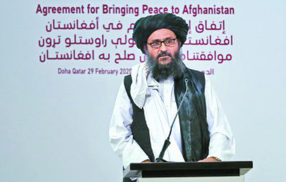 20년 전쟁 끝에 지난 17일 귀국한 탈레반 2인자 압둘 가니 바라다르의 2020년 2월의 모습. [AFP=연합뉴스]