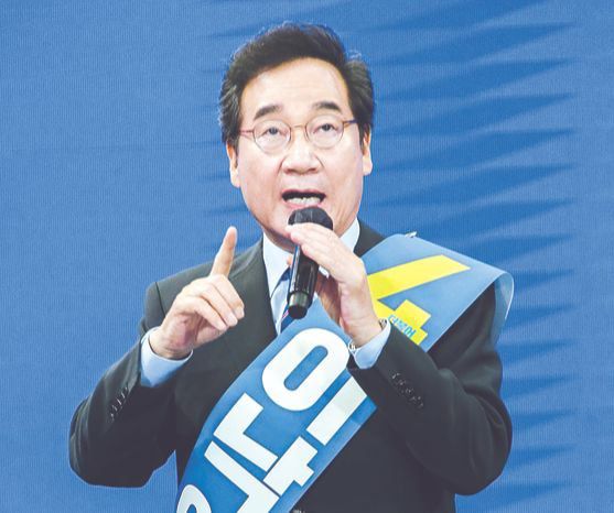 26일 전북 완주에서 대선 경선 후보 합동연설을 하는 이낙연 전 민주당 대표. 프리랜서 장정필