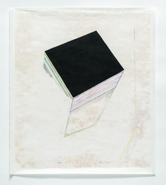 서승원, 판화, Simultaneity 69-K 1969 Woodcut, 60 x 44 cm. [사진 PKM갤러리]