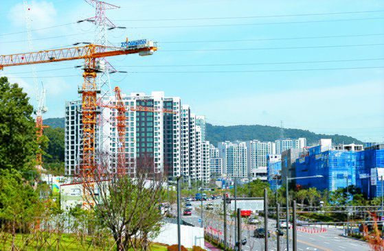 지난달 24일 경기 성남시 대장 도시개발사업구역 일대 모습. 연합뉴스