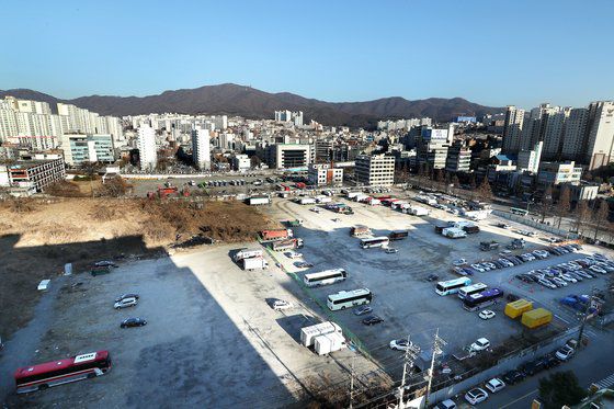 성남시 수정구 신흥동 제1공단 부지. 사진은 지난 2018년에 촬영한 것이다. 중앙포토