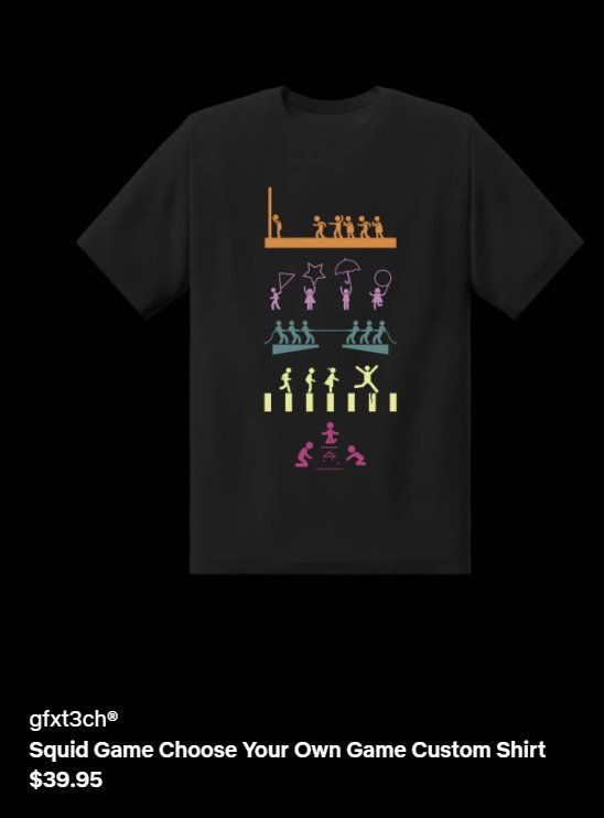 '오징어게임' 티셔츠. 인터넷 캡처