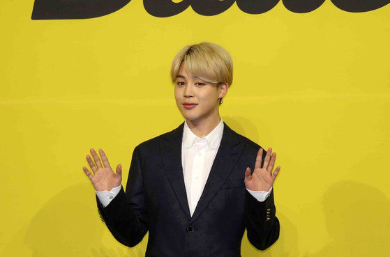 그룹 방탄소년단(BTS)의 지민. 지난 7월 남몰래 국제 로타리 클럽에 1억원을 기부했다고 한다. 사진은 지난 5월 디지털 싱글 'Butter' 기자간담회 모습. 김상선 기자