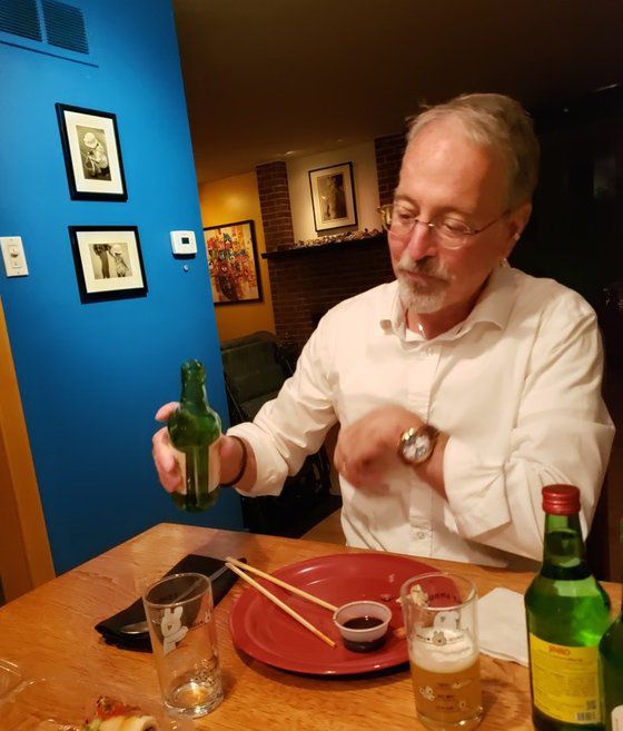 샘 리처드 미 펜실베이니아주립대 교수는 ″한국 드라마에서 많이 봤다″며 인터뷰 후 기자와 '소맥'을 제안하기도 했다. [김필규 특파원]