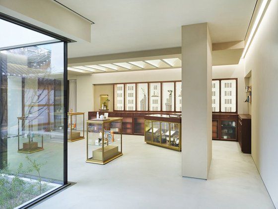 전통의 아름다움을 정제된 형태로 절제해 표현한 설화수의 집 내부 디자인. 사진 아모레퍼시픽