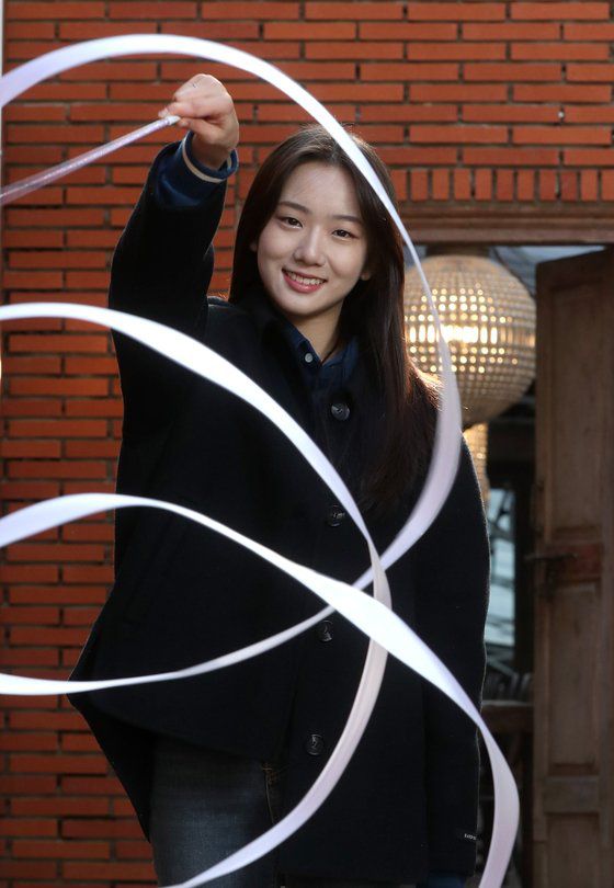 리듬체조 단체 김민 선수가 11일 경기도 하남의 한 카페에서 중앙일보와 인터뷰했다. 강정현 기자