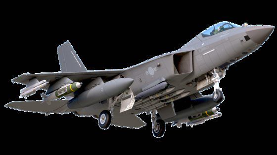 KAI 사천공장에서 엔지니어들이 KF-21 조종석에서 각종 장치를 테스트하고 있다.