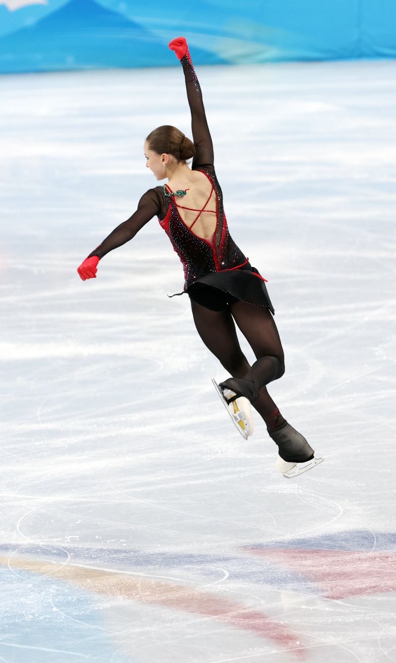 카밀라 발리예바는 이날 출전한 5명의 선수 중 유일하게 쿼드러플 점프를 했다. 김경록 기자