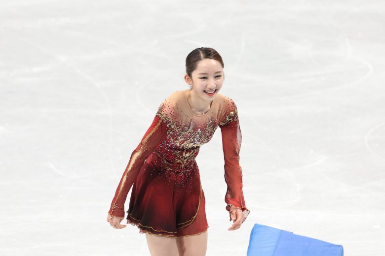 쑥스러워하는 김예림. 김경록 기자