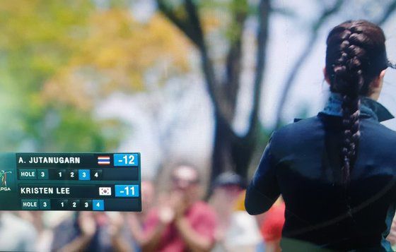 영화 속 주타누간이 한국 선수에게 역전하는 장면. [영화 티샷 캡쳐]