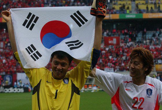 이운재와 송종국은 한국 수비의 핵심이었다. [중앙포토]