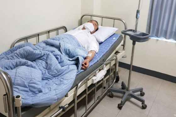 박덕흠 국민의힘 의원이 21일 병원에서 진료를 받고 있다. [사진 박덕흠 의원실]