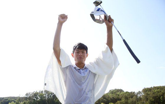 우승 후 기뻐하는 장희민. [KPGA 제공]