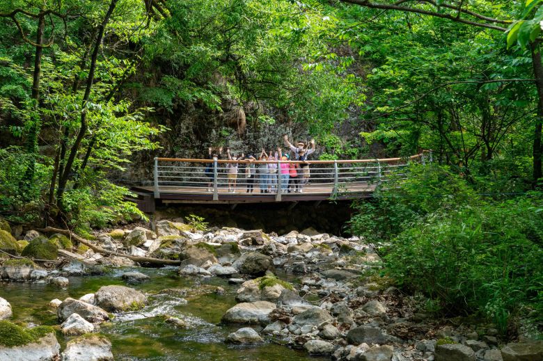 소한계곡 민물김 생태탐방로. 국내서 유일하게 ‘민물김’을 관찰할 수 있는 장소다.