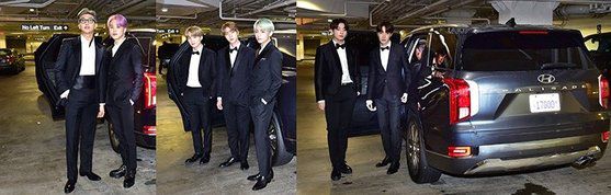 방탄소년단은 2019년 미국 LA에서 열린 그래미 어워즈에 팰리세이드를 타고 나타났다. [사진 현대자동차]