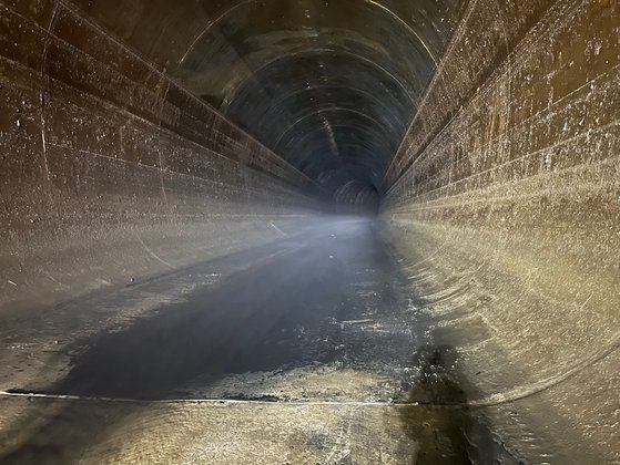 신월 빗물저류시설에 물이 비어있을 때 모습. 중부지방 폭우가 내린 지난 8일엔 53% 수준까지 물이 차올랐다. 양천구청