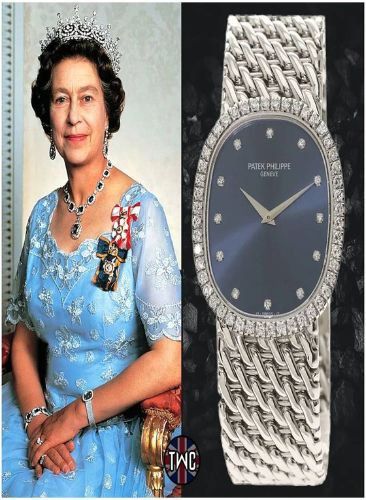영국 엘리자베스 2세 여왕이 착용한 파텍피립 골든 일립스. [사진 김한뫼]