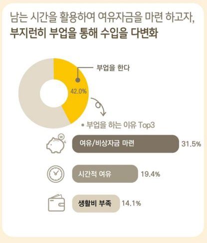 2022년 한국 1인가구 보고서에서 N잡러 특징. KB금융지주 경영연구소 자료.