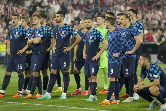크로아티아는 각종 국제대회에서 우승 문턱에서 좌절하는 징크스를 이번 대회에서도 반복했다. AP=연합뉴스