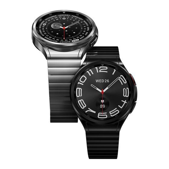 새롭게 공개된 갤럭시 워치6 클래식(왼쪽)과 갤럭시 워치6. 전작에서 사라졌던 클래식 모델이 부활하며 회전식 물리 베젤이 다시 탑재됐다. 사진 삼성전자