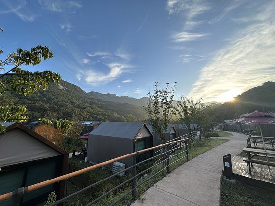 북한산국립공원 사기막 야영장 내부 모습. 천권필 기자