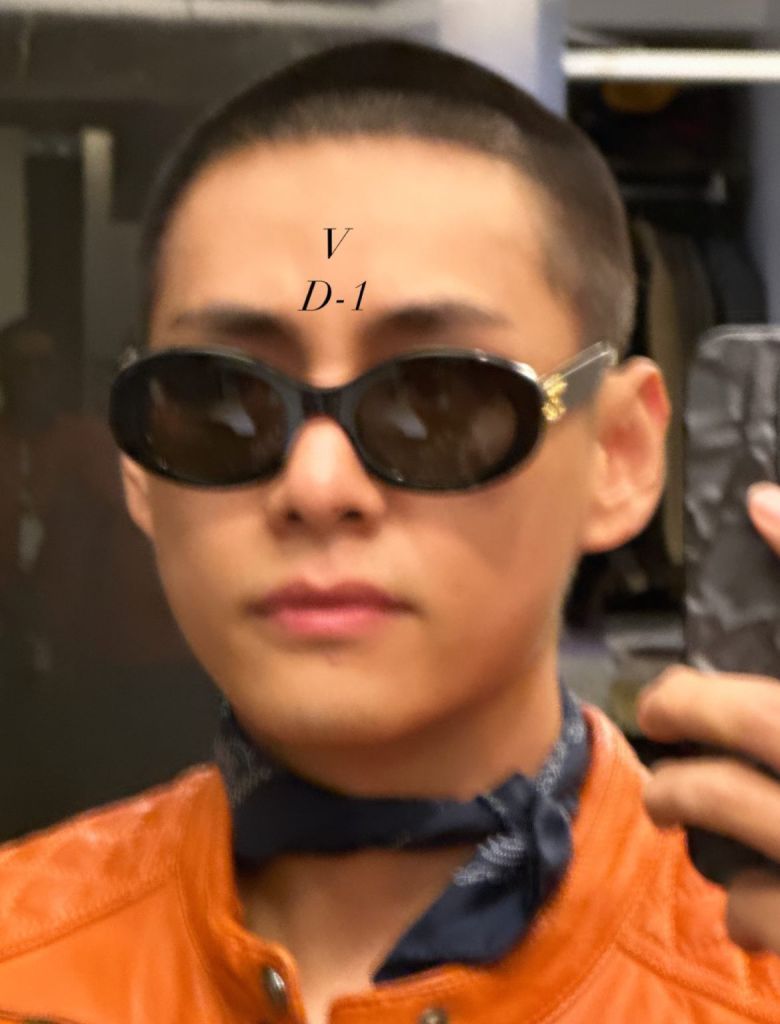 뷔가 입대 전날 올린 사진. 사진 인스타그램