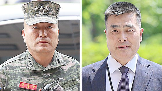 김계환 해병대 사령관(왼쪽 사진)과 박정훈 전 해병대 수사단장이 21일 경기도 과천시 정부과천청사 고위공직자범죄수사처에 채 상병 사건 수사 관련 조사를 받기 위해 출석하고 있다. 공수처는 오전에 먼저 김 사령관을 불러 조사하는 과정에 이날 오후 박 대령을 추가로 불렀다. 연합뉴스·뉴스1