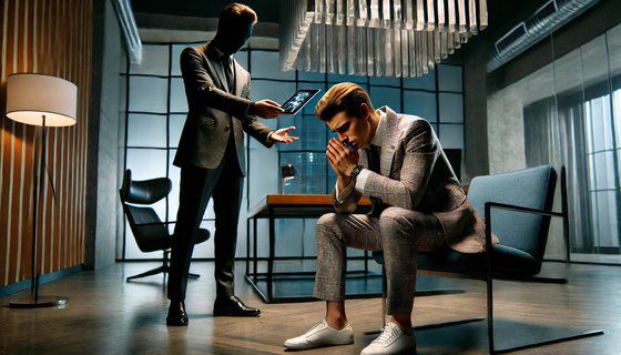 협박에 시달리는 유명인 일러스트. AI가 그린 이미지.