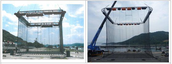 중층 침설식 가두리 틀. 자료 통영시