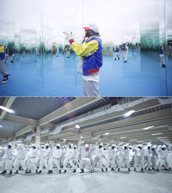 지난 4일 테슬라의 사이버트럭에서 내린 지드래곤. 보자기를 둘러쓴 패션이 인상적이다. 사진 뉴스1