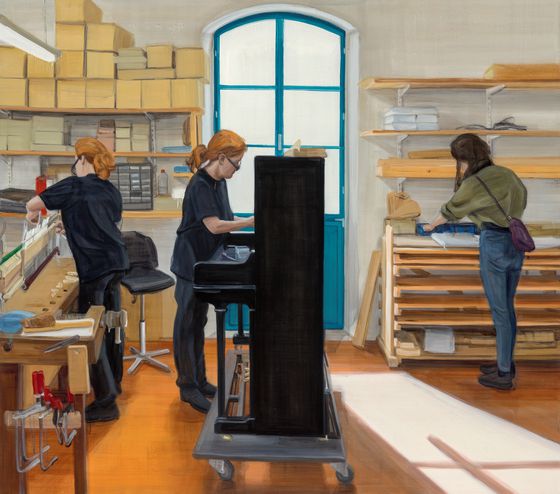 박진아, 피아노 공장 06, 2024, 리넨에 유채, 150x170㎝. 사진 국제갤러리