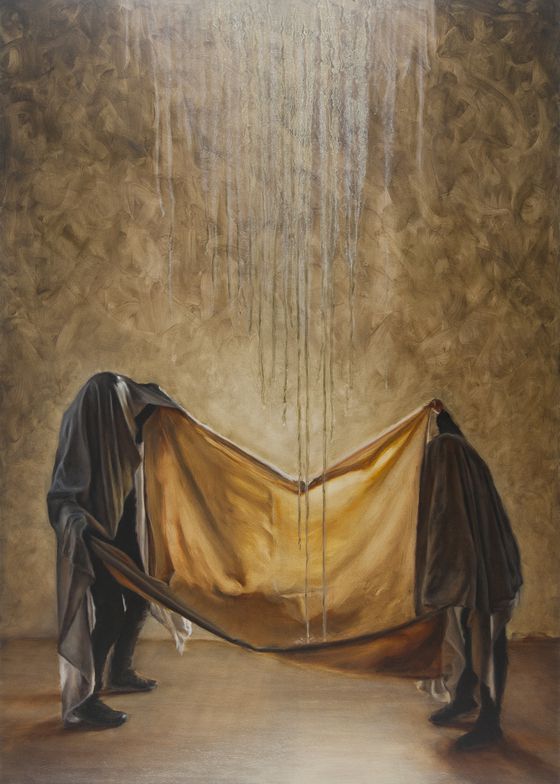 데이비드 오케인, Catching Light, oil on canvas, 140x100cm, 2024 갤러리바톤 제공.