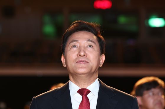 오세훈 서울시장이 지난달 26일 서울 중구 서울시청 다목적홀에서 열린 제4회 서울시 안보포럼 '트럼프 2기, 한반도 안보의 길을 묻다'에 참석해 있다. 뉴스1