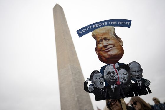 5일 미국 워싱턴 DC에서 열린 트럼프 반대 시위. EPA=연합뉴스