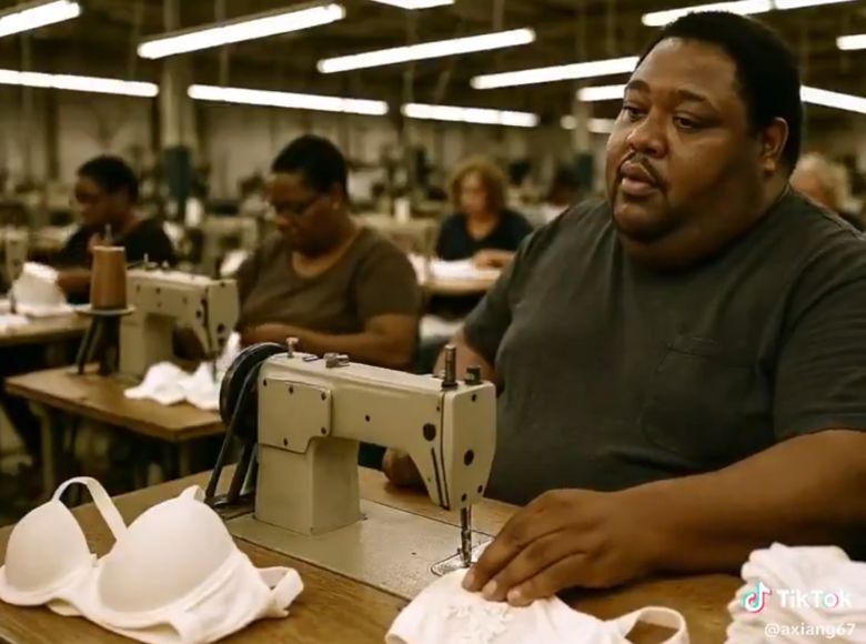 트럼프 정부의 관세 정책을 조롱하기 위해 인공지능(AI)으로 생성한 가짜 영상 밈이 확산하고 있다. 사진 틱톡 캡처