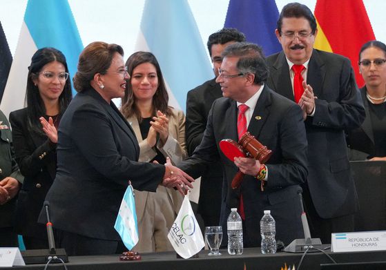 9일(현지시간) 온두라스에서 열린 CELAC 정상회의. 로이터=연합뉴스