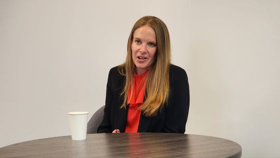 트럼프 1기 백악관의 무역실장을 지낸 케이트 칼루트케비치 맥라티 전무이사가 10일(현지시간) 워싱턴DC에서 중앙일보 등 일부 한국 매체들과 인터뷰하고 있다. 워싱턴=강태화 특파원