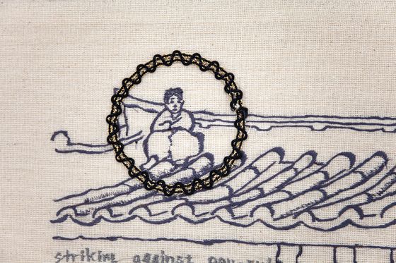 다섯극을 위한 매뉴얼 중 강주룡의 이야기를 담은 일부. [사진 아트선재센터]