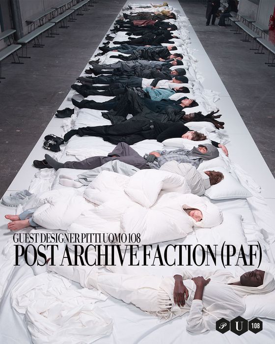 한국 디자이너로는 준지에 이어 두 번째로 피티 우오모에 초대된 포스트아카이브팩션(PAF)의 컨셉트이미지. 사진 한국콘텐트진흥원
