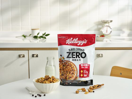 농심켈로그가 당 걱정 없는 신제품 '프로틴 그래놀라 제로슈거'를 출시했다. 사진 농심켈로그