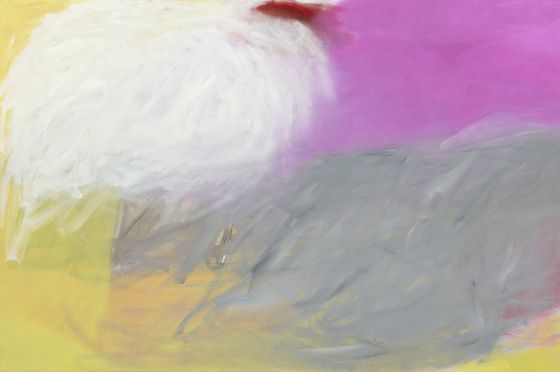 윤종숙, 구름 한 점, 2025, 캔버스에 유채, 195x250㎝. 사진 리안갤러리