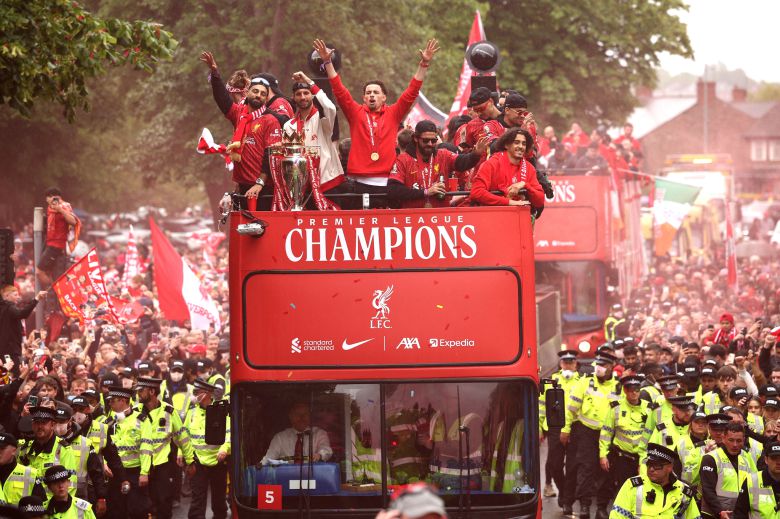 리버풀 우승축하 퍼레이드 차량돌진 현장. [EPA=연합뉴스]