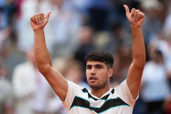 3년 연속 프랑스오픈 4강에 진출한 알카라스. AFP=연합뉴스