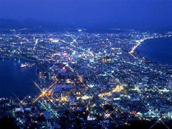 일본 3대 야경 중 하나로 꼽히는 하코다테 야경의 모습. 사진 모두투어