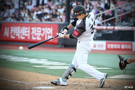 트레이드 후 존재감을 뽐내고 있는 이정훈. 사진 KT 위즈