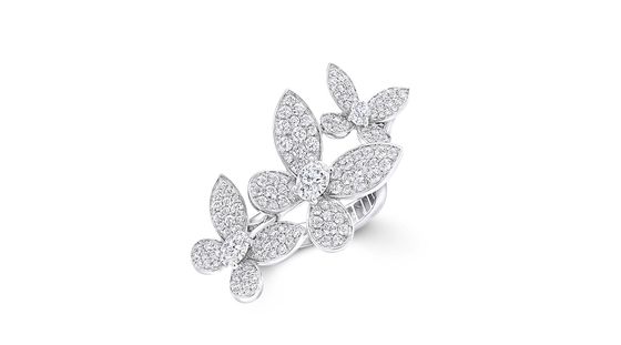 다이아몬드 버터플라이 하이 주얼리 링. 사진 그라프