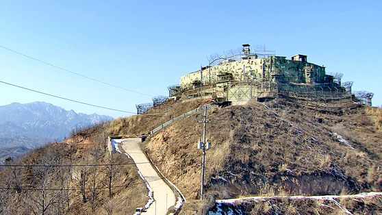 강원도 최전방 22사단 관할 지역 보존 GP(감시초소)의 모습. 연합뉴스