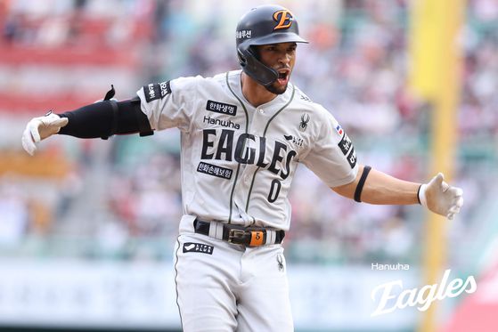 25일 대전 SSG전에서 역전 결승 3점포를 터트린 리베라토. 사진 한화 이글스